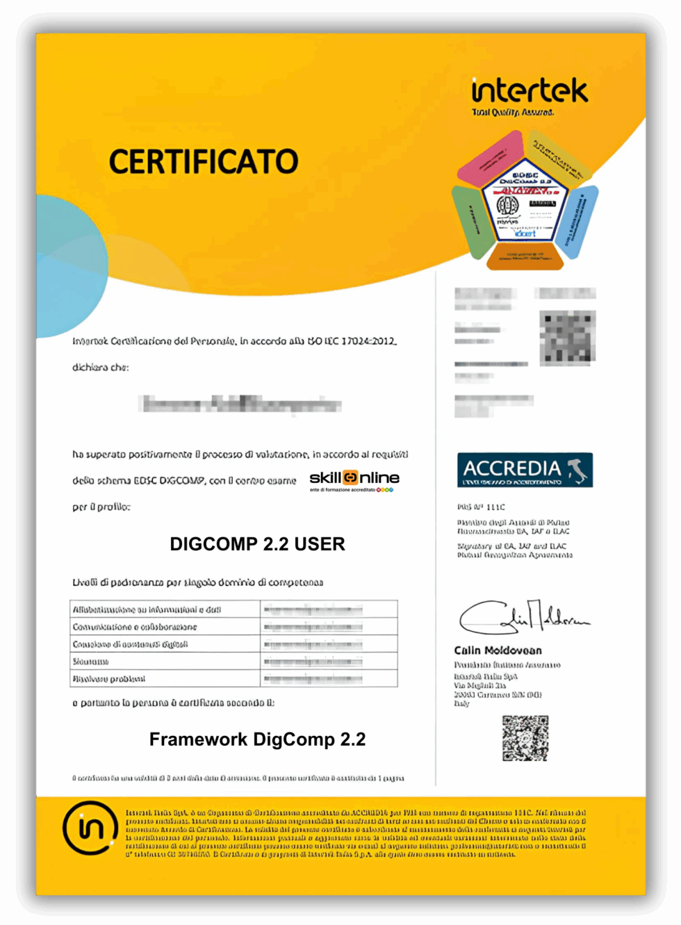 Carta Docente EDSC DigComp 2.2 - CertiSkill